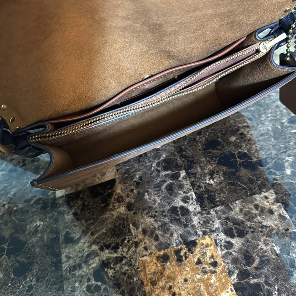 Coach Beat Shoulder Bag In Colorblock With Rivets - Picture 11 of 13